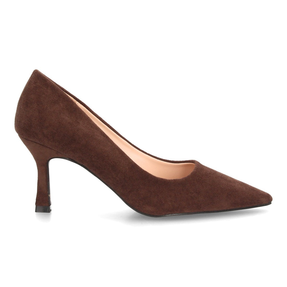 Zapatos De Salón Con Tacón Fino, Punta Afilada Y Adorno Metálico Con Suela De Gel Color Marron en vista principal para mujer