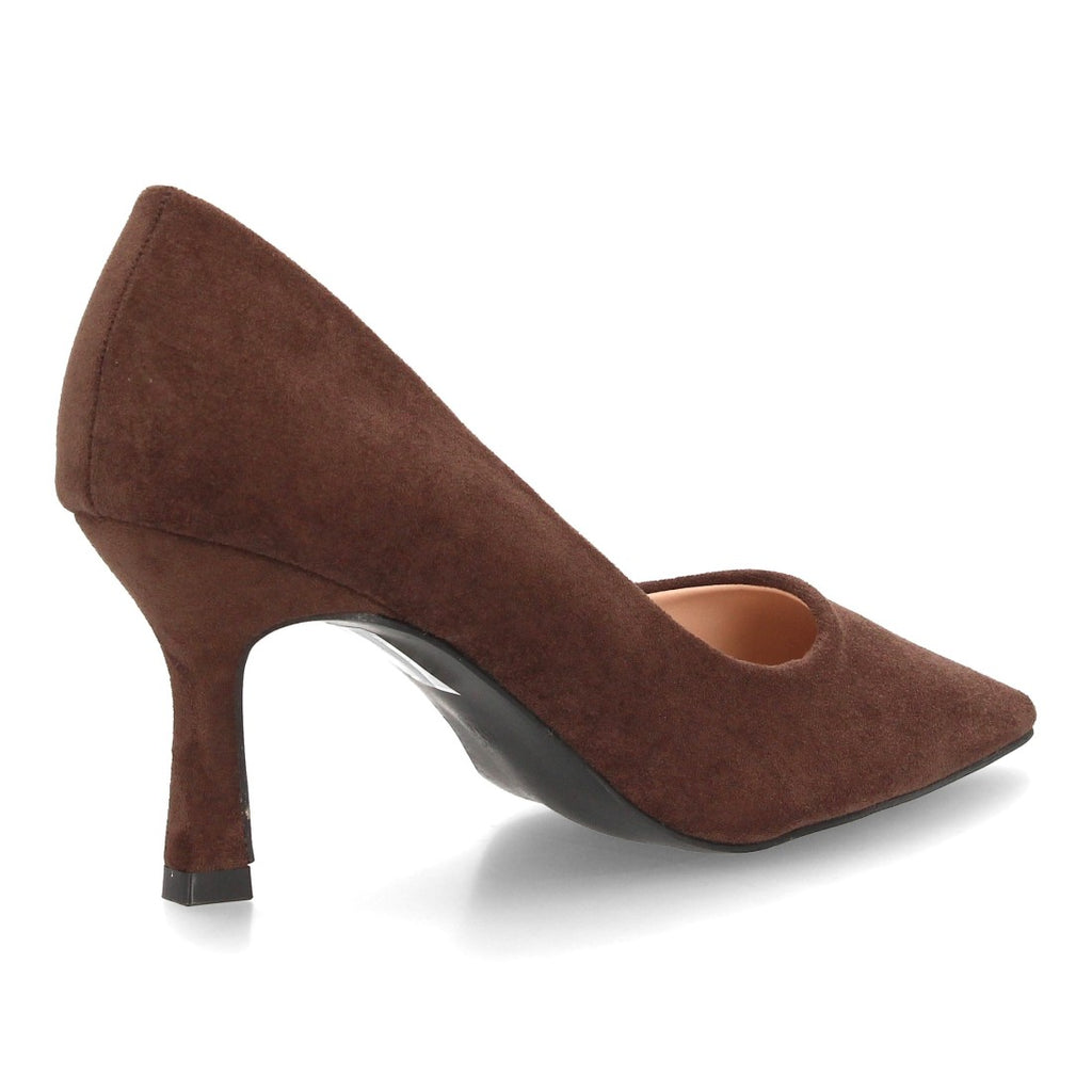 Zapatos De Salón Con Tacón Fino, Punta Afilada Y Adorno Metálico Con Suela De Gel Color Marron en vista principal para mujer