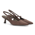 Zapatos De Salón Con Tacón Fino, Punta Afilada Y Adorno Metálico Con Suela De Gel Color Gris en vista principal para mujer