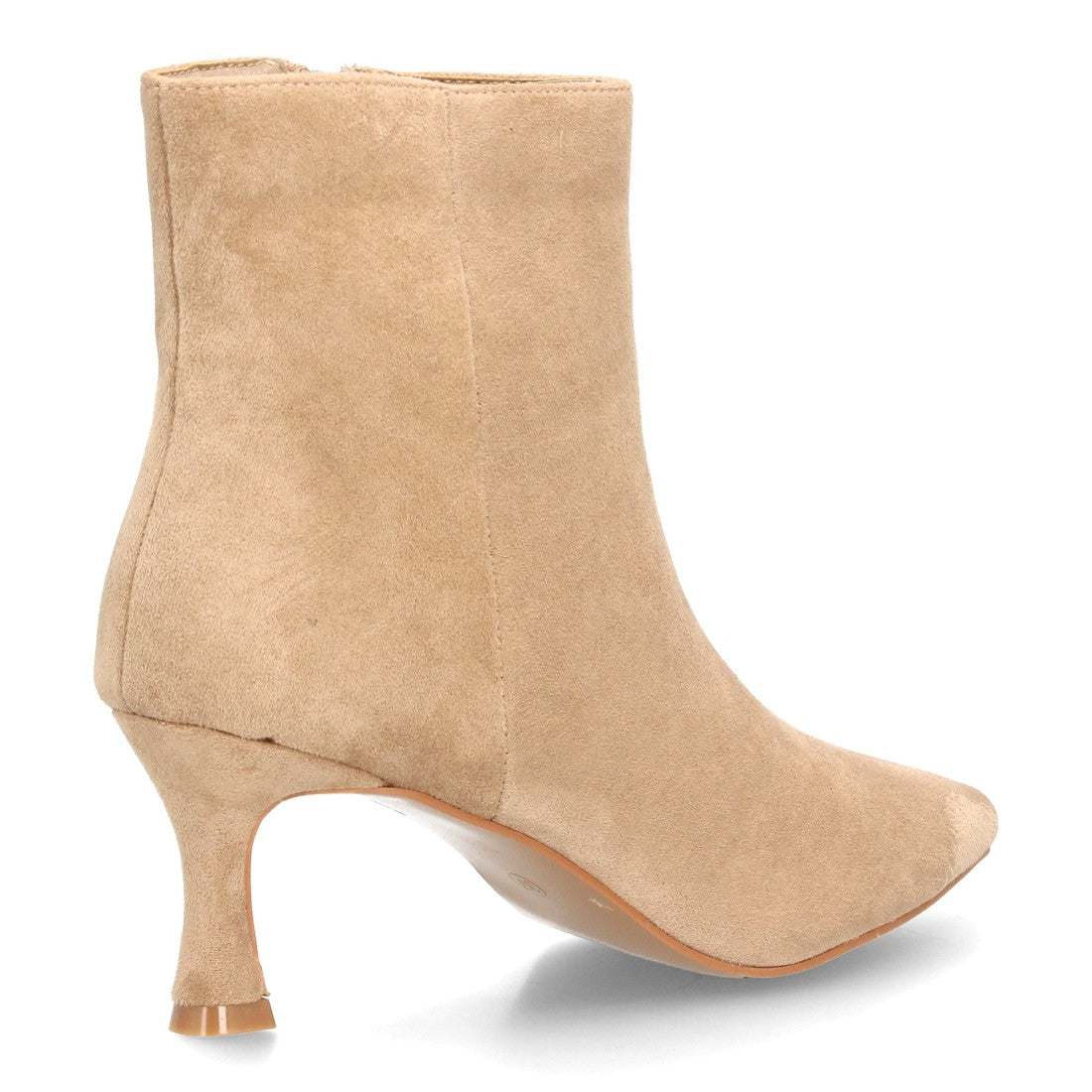 Botines Elegantes De Tacón Ancho Y Acabado Suave Para Mujer Color Kaki en vista principal para mujer