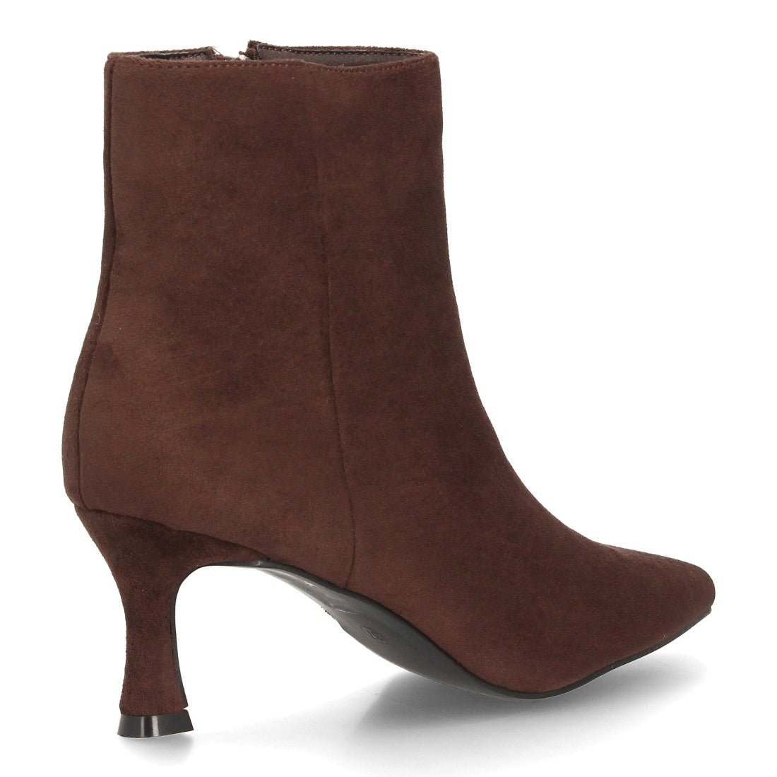 Botines Elegantes De Tacón Ancho Y Acabado Suave Para Mujer Color Marron en vista principal para mujer