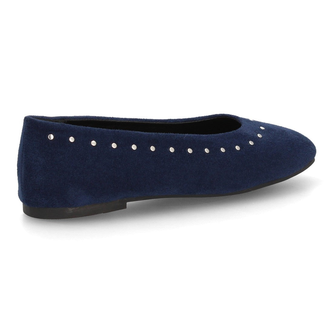 Bailarinas Planas Minimalistas Con Punta Redonda Y Detalle De Lazo Para Mujer Color Azul en vista principal para mujer