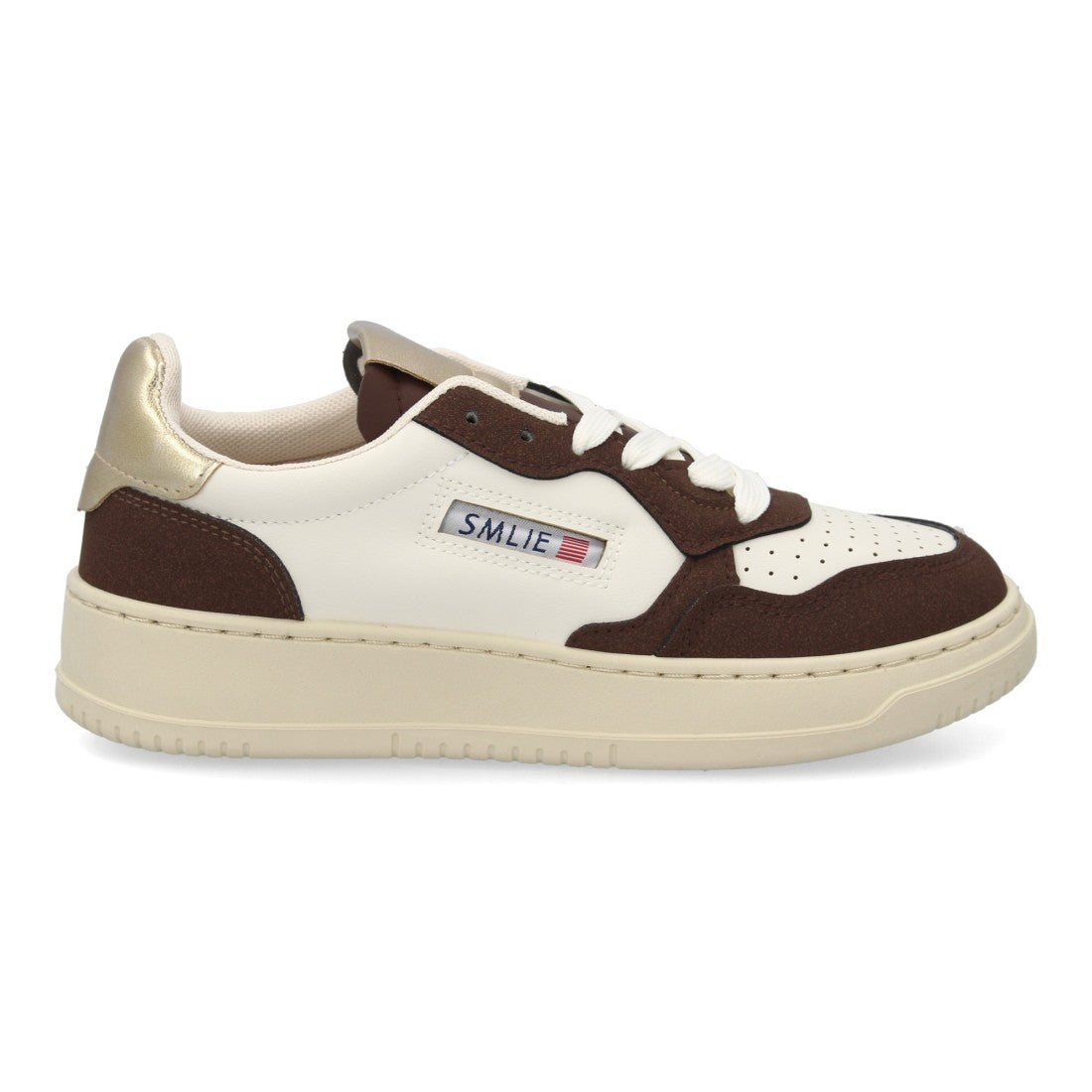 Zapatillas Deportivas Estilizadas Con Plataforma Ligera Y Cordones Para Mujer Color Marron en vista principal para mujer