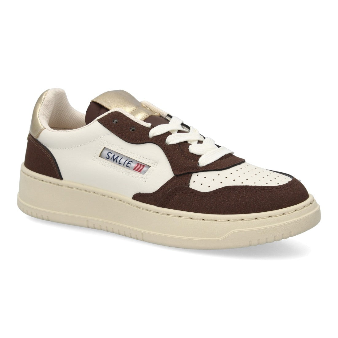Zapatillas Deportivas Estilizadas Con Plataforma Ligera Y Cordones Para Mujer Color Marron en vista principal para mujer