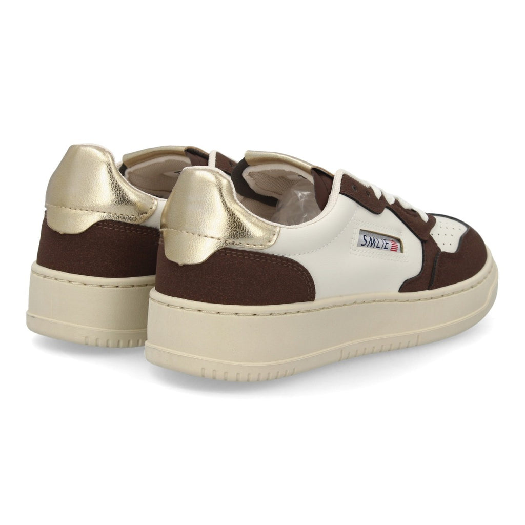 Zapatillas Deportivas Estilizadas Con Plataforma Ligera Y Cordones Para Mujer Color Marron en vista principal para mujer