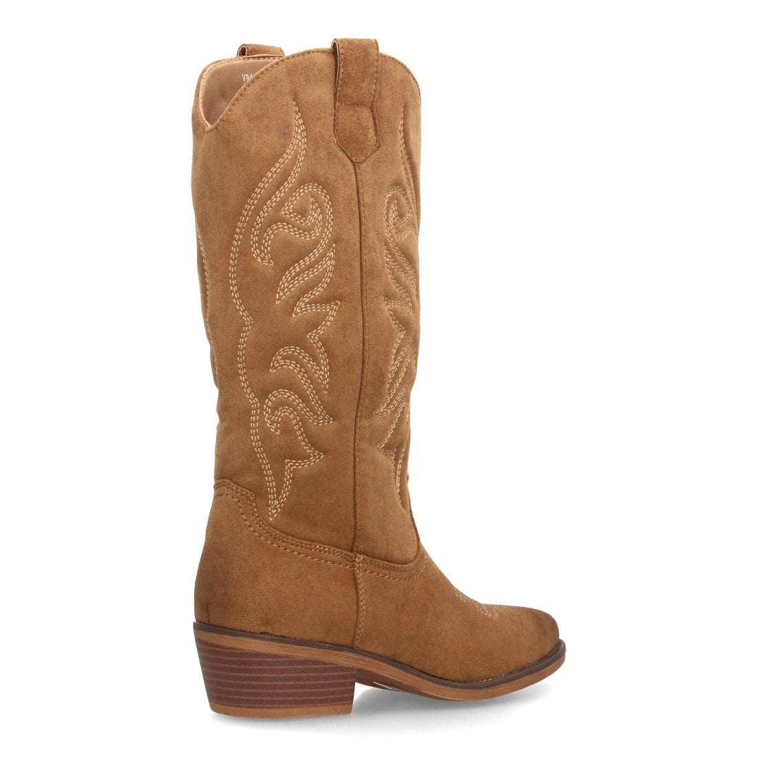 Botas altas cowboy camel de mujer en efecto ante