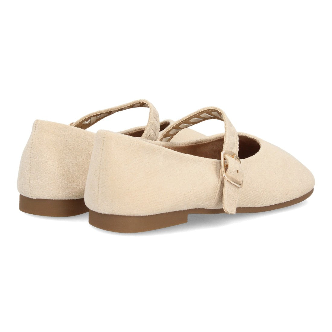 Bailarinas barefoot Mary Jane en color beige con hebilla ajustable y suela plana