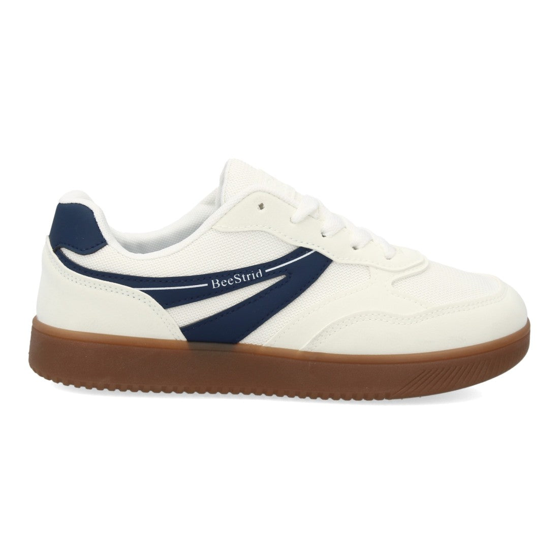 Zapatillas de deporte barefoot en blanco con paneles dinámicos y horma ancha