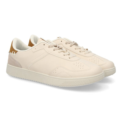 Zapatillas barefoot casuales en color beige multitextura con suela plana flexible