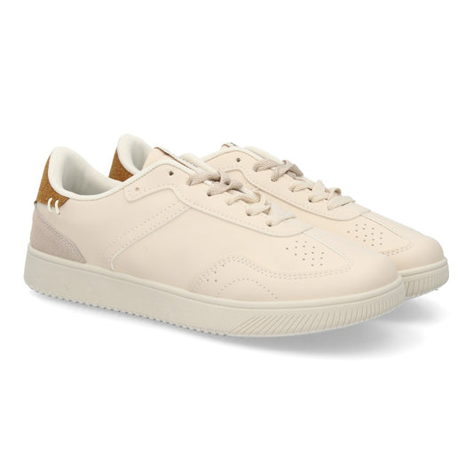 Zapatillas barefoot casuales en color beige multitextura con suela plana flexible