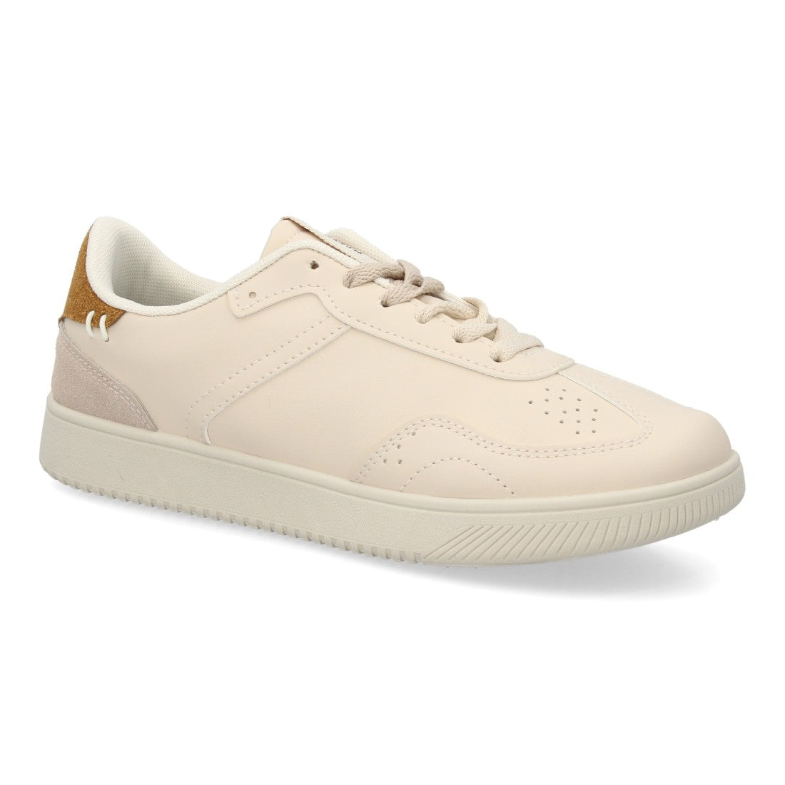 Zapatillas barefoot casuales en color beige multitextura con suela plana flexible