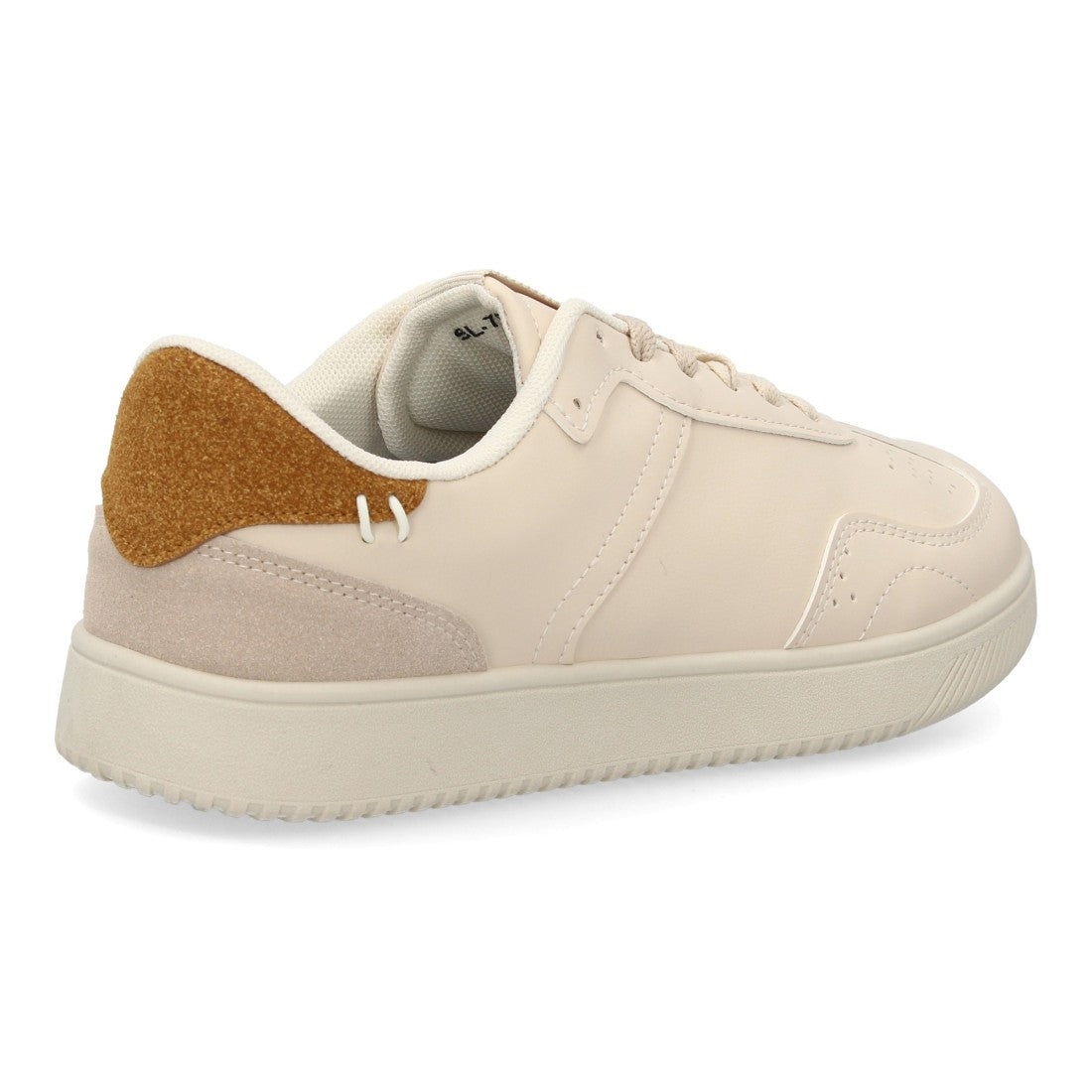 Zapatillas barefoot casuales en color beige multitextura con suela plana flexible