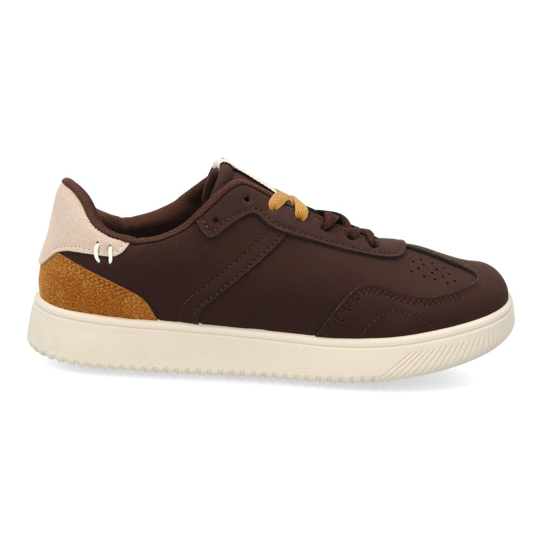 Zapatillas barefoot casuales en color marrón con suela plana respetuosa zero drop