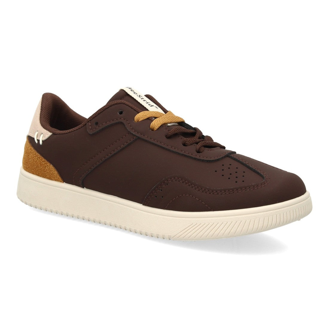 Zapatillas barefoot casuales en color marrón con suela plana respetuosa zero drop