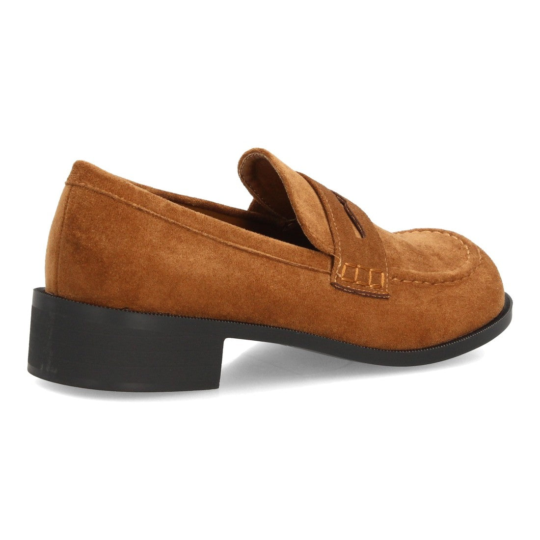 Mocasines barefoot en color camel con acabado efecto ante, antifaz y horma ancha