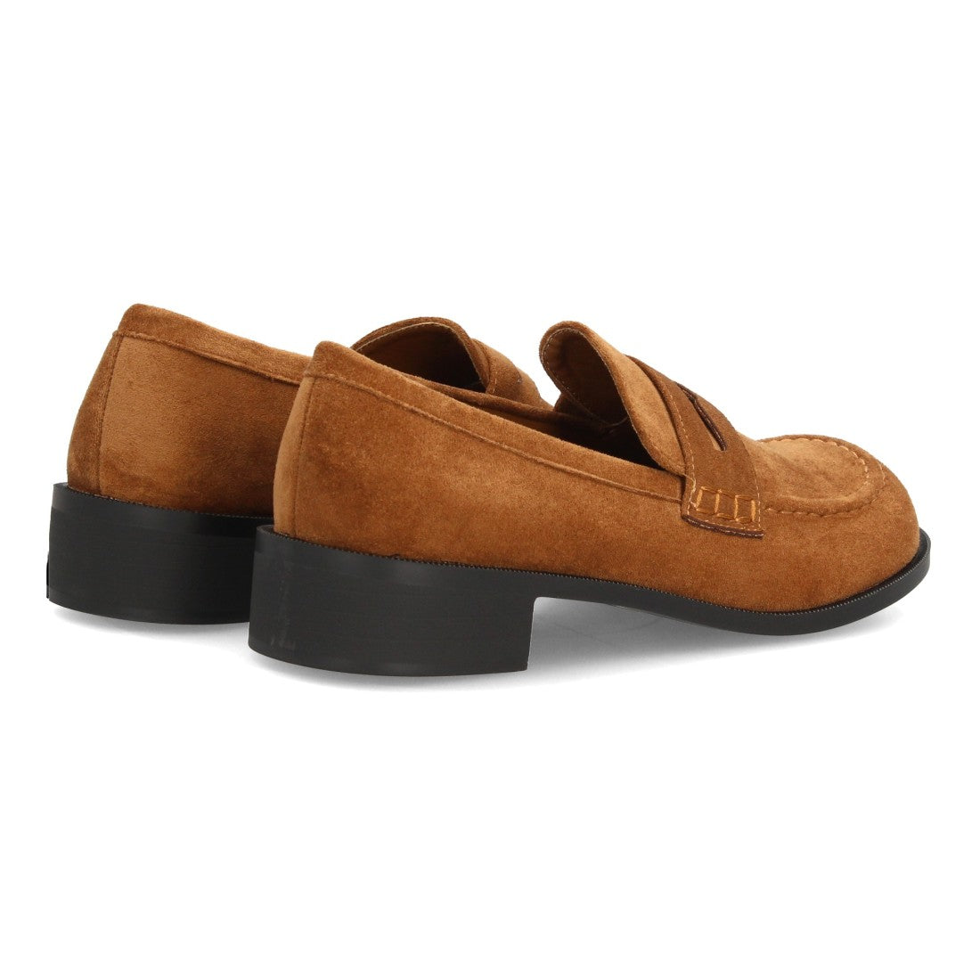 Mocasines barefoot en color camel con acabado efecto ante, antifaz y horma ancha