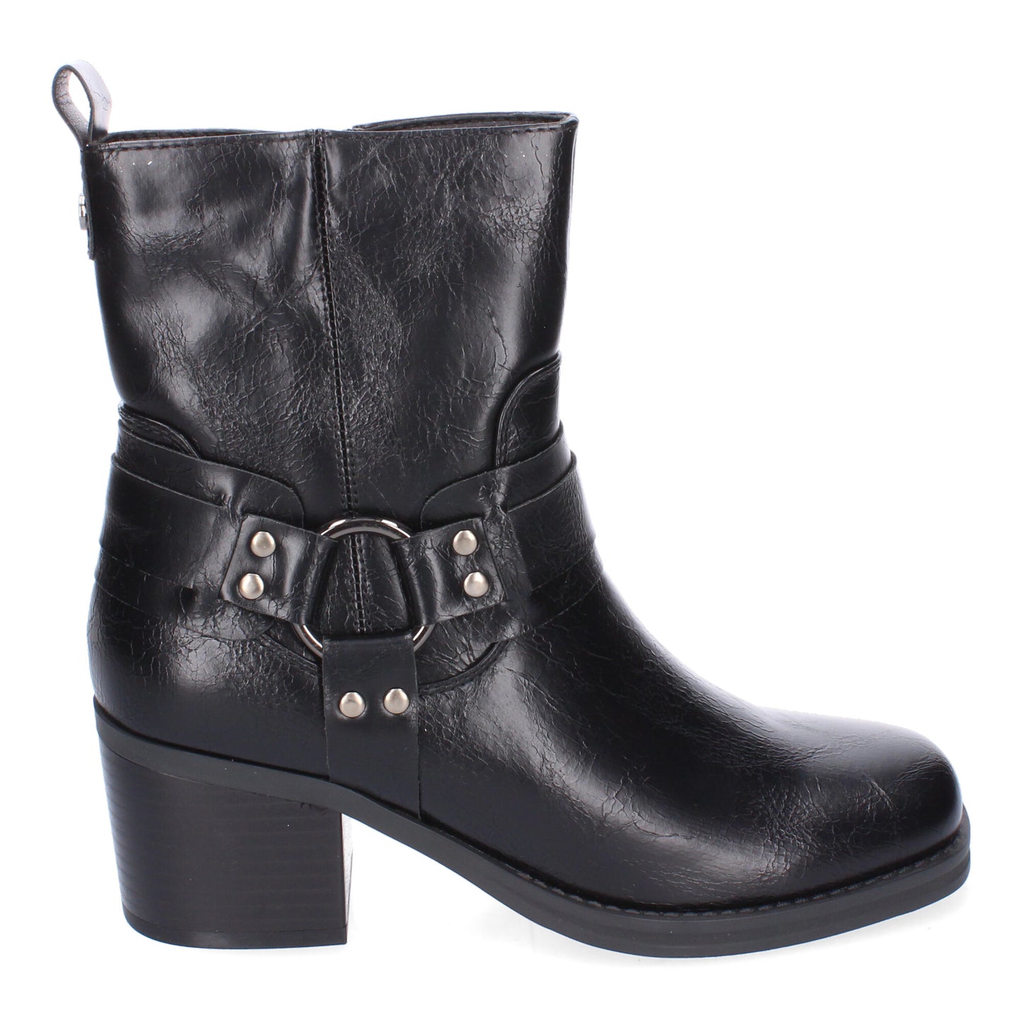 Botines de tacón negros con hebilla