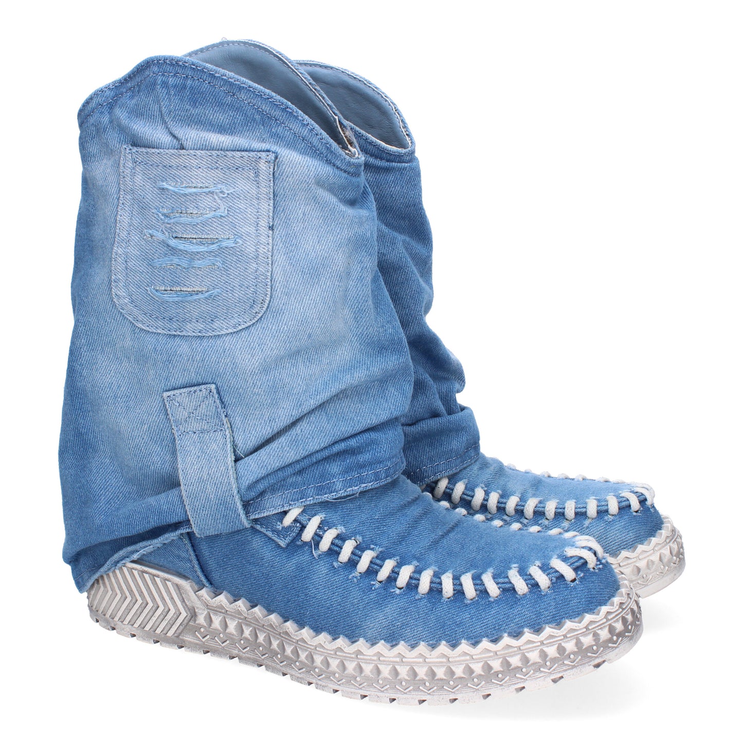 Botines tela vaquera western