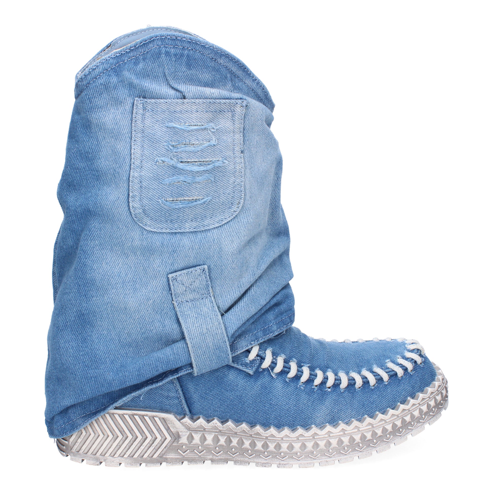 Botines tela vaquera western