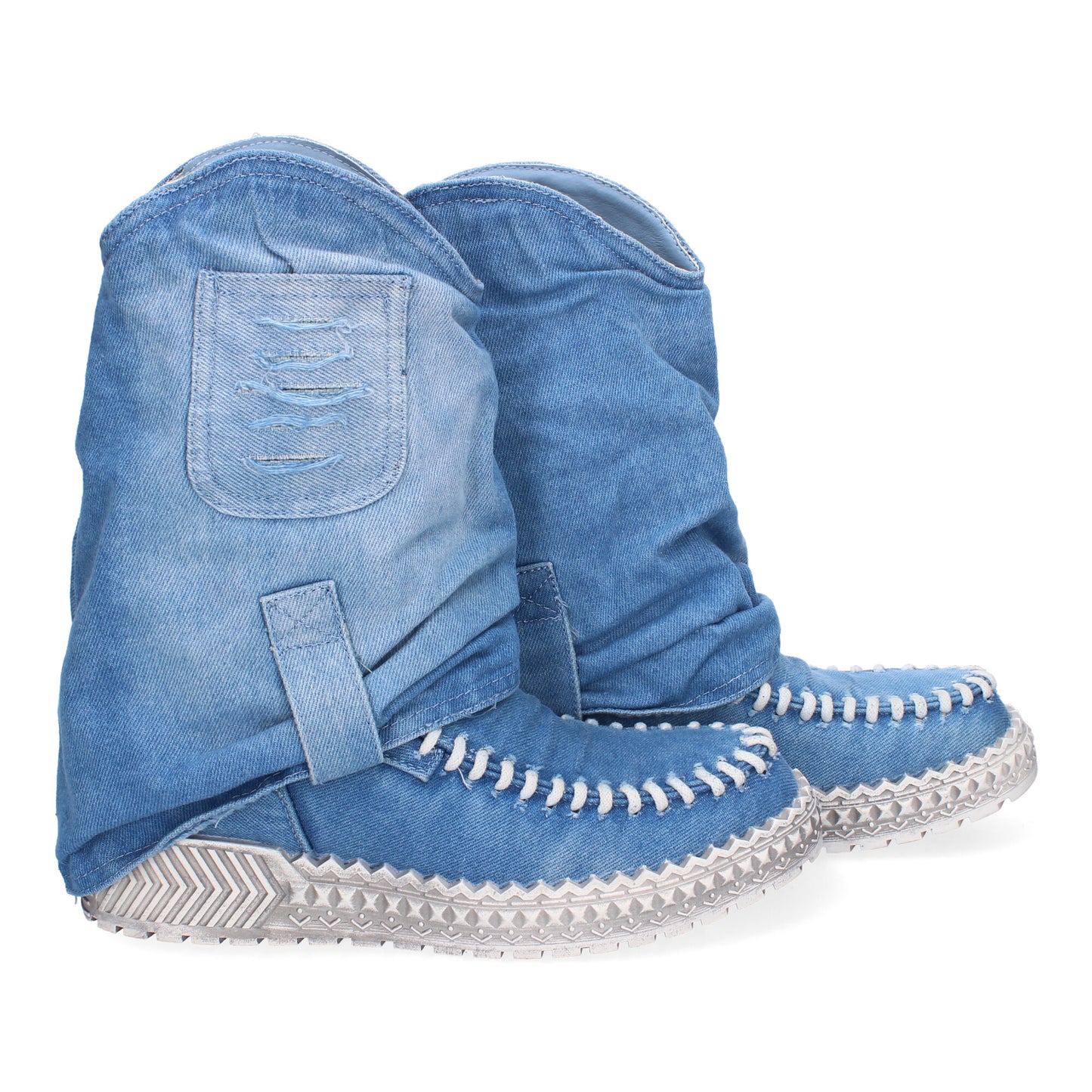 Botines tela vaquera western