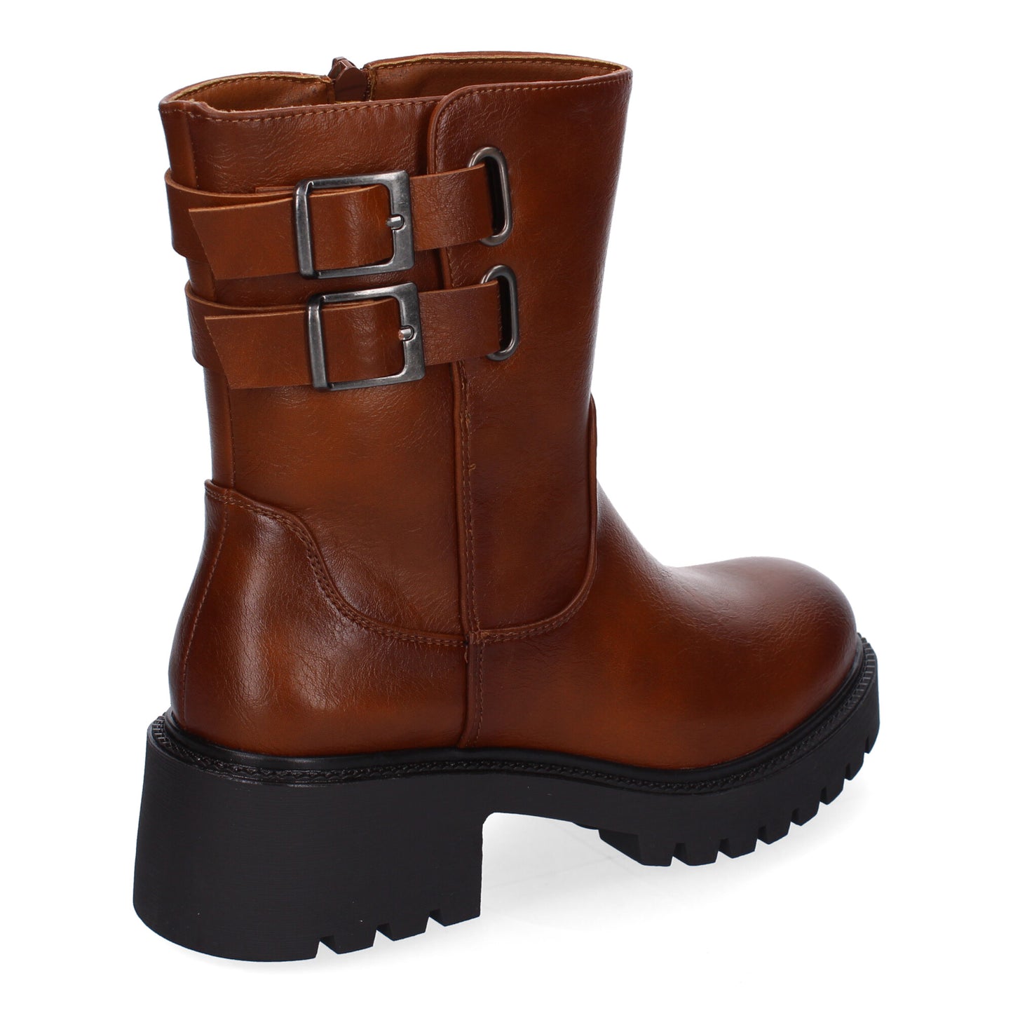 Botín Camel Mujer con Hebillas - Estilo de Tendencia Diario