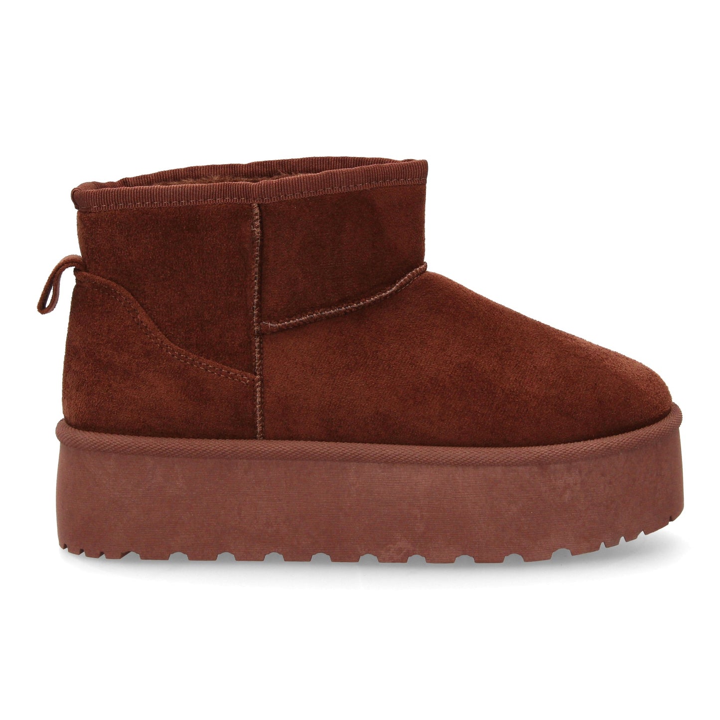 Botín Plano Australiano Marrón con Plataforma y Forro de Pelo