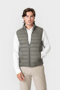 Chaleco Acolchado Verde para Hombre con Cuello Alto