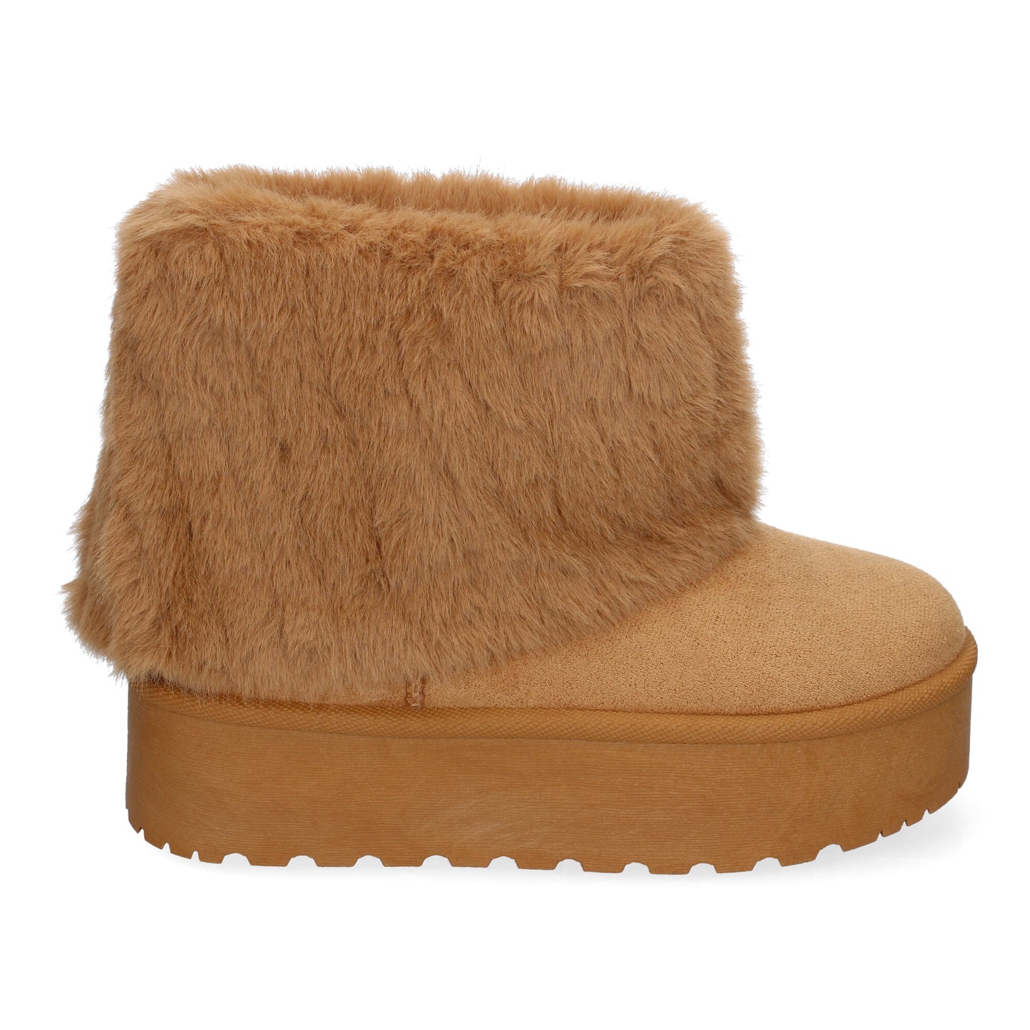 Botín Australiano Camel de Plataforma con Forro de Pelo