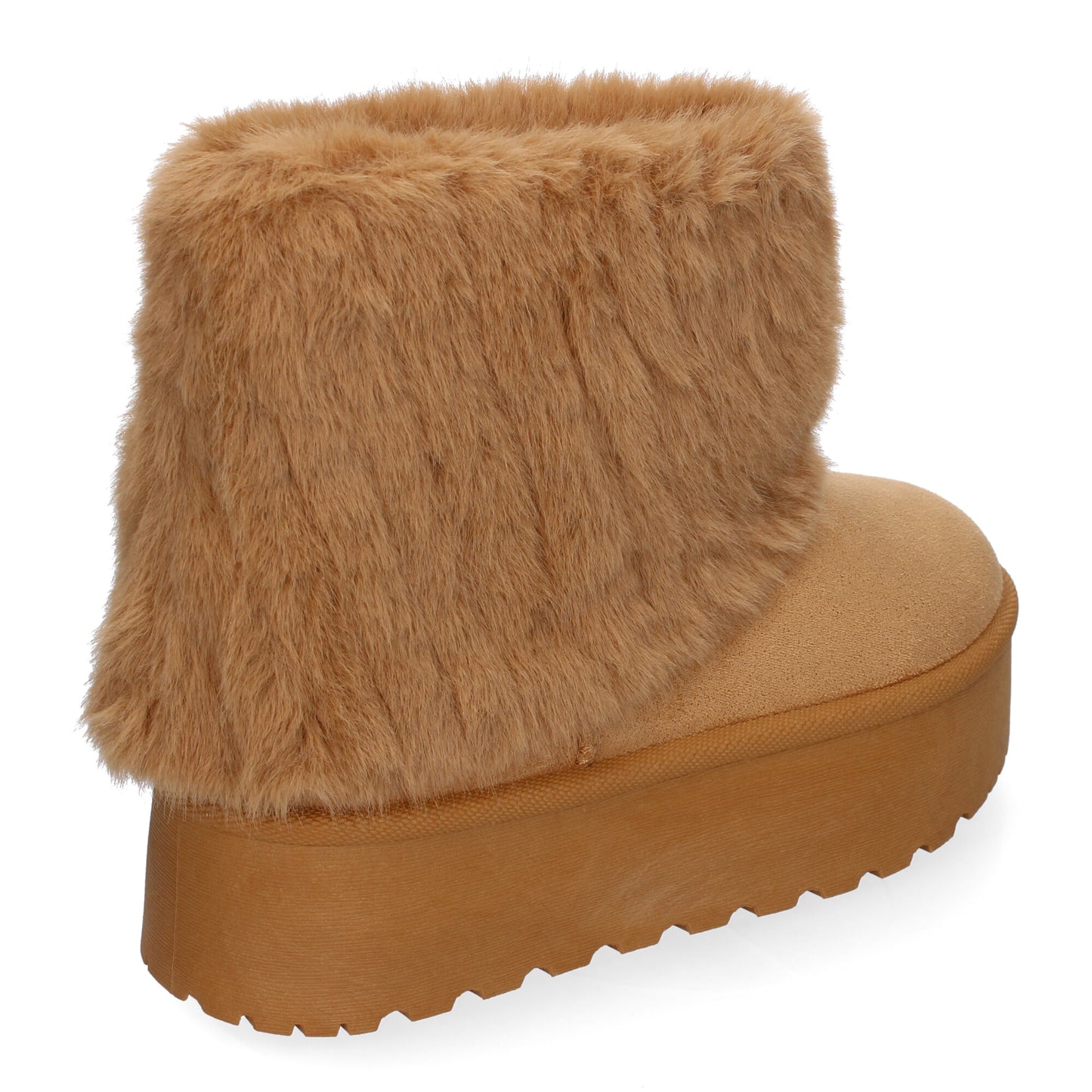 Botín Australiano Camel de Plataforma con Forro de Pelo