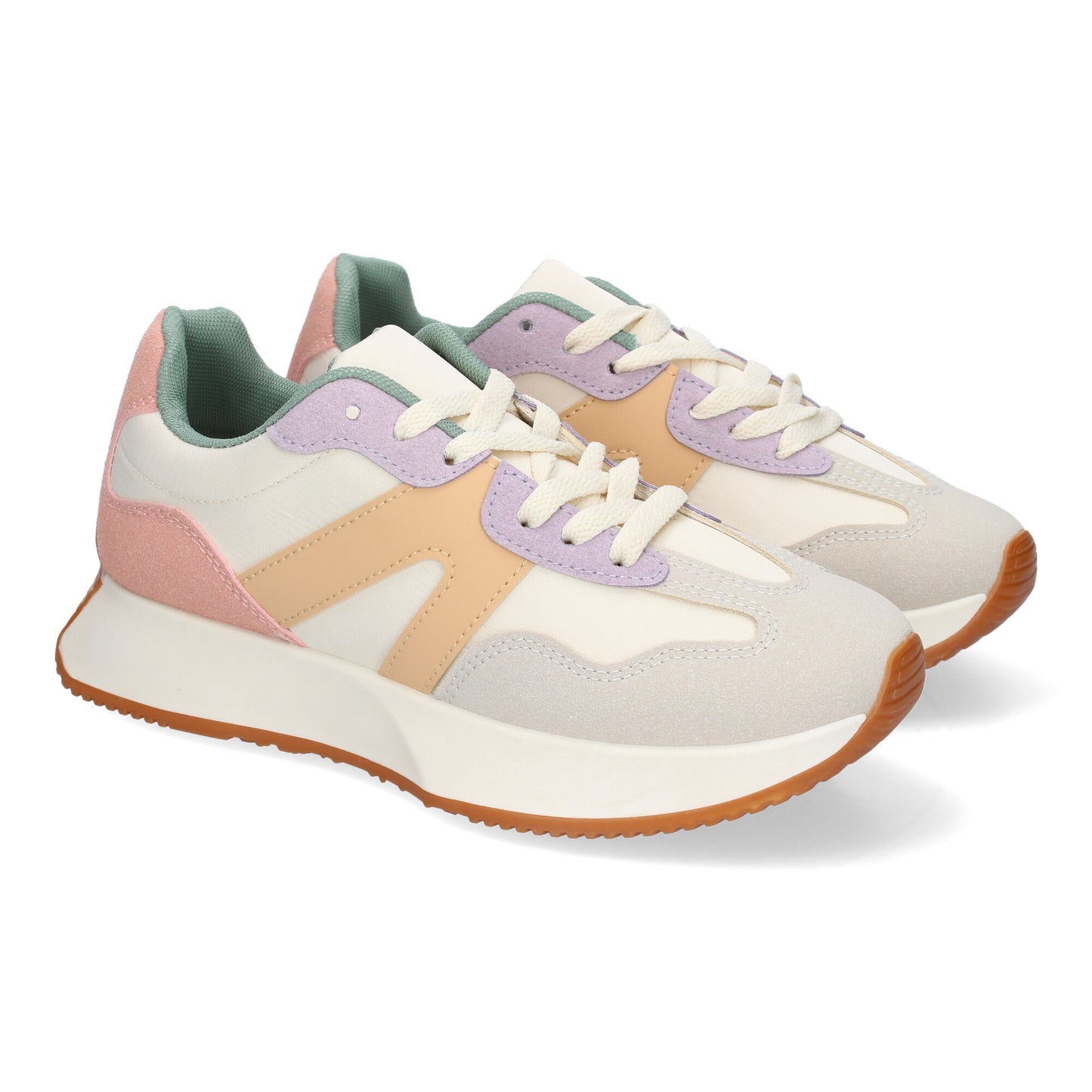 Zapatillas deportivas casual multi-color de mujer, diseño moderno, detalles elegantes, cómodas para el día a día.