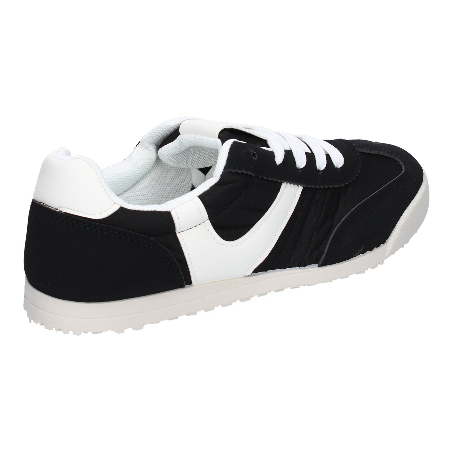 Zapatilla Deportiva Casual Negra Mujer con Detalles de Colores