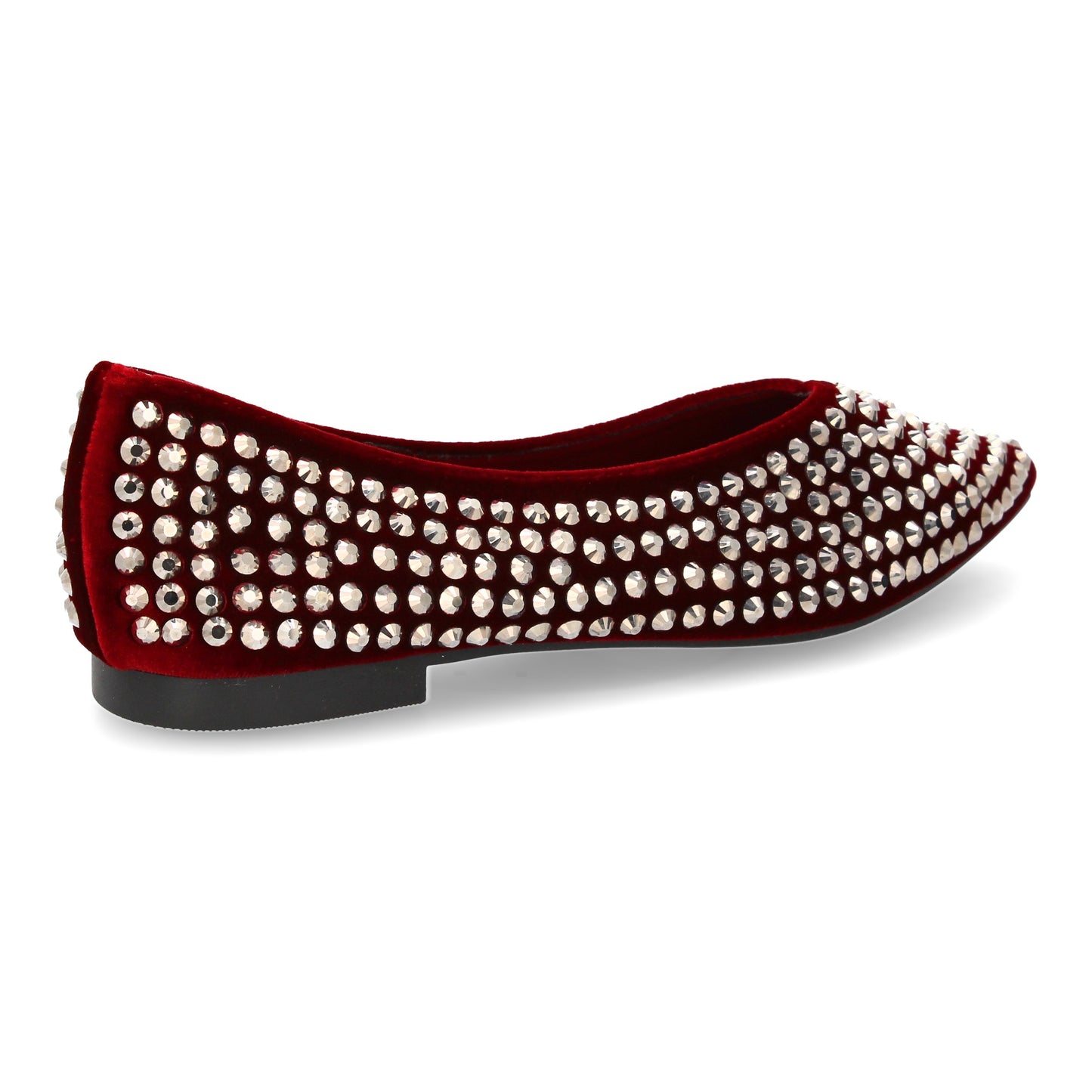 Bailarina Burdeos Mujer con Pedrería y Punta Fina