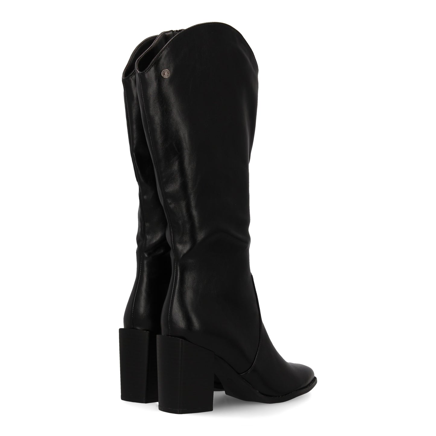 Bota Negra de Tacón Mujer Punta Fina y Cremallera