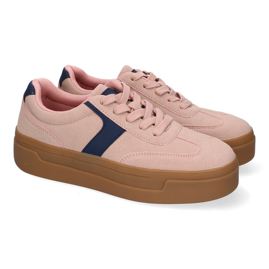 Zapatillas deportivas rosas planas
