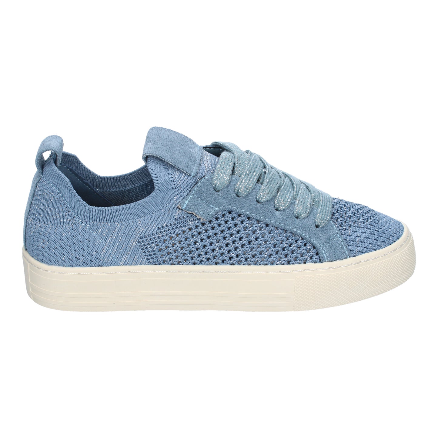 Zapatillas Casual Azules para Mujer con Cordoneras