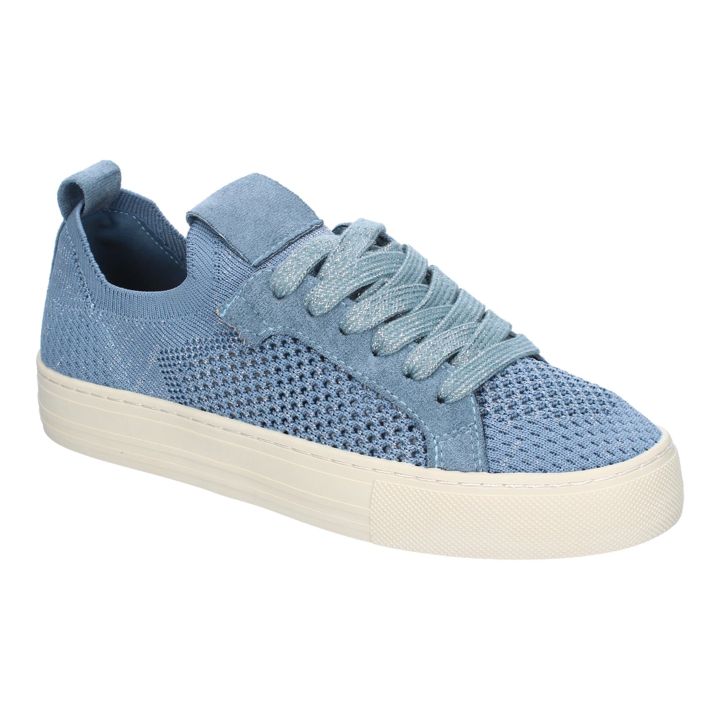 Zapatillas Casual Azules para Mujer con Cordoneras