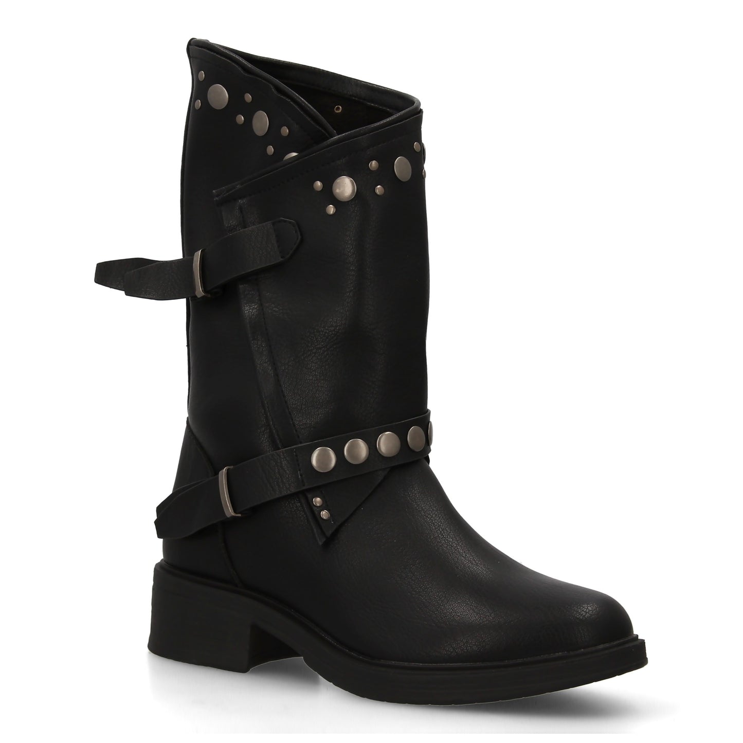 Botas de Mujer Negras Estilo Urbano con Tachuelas