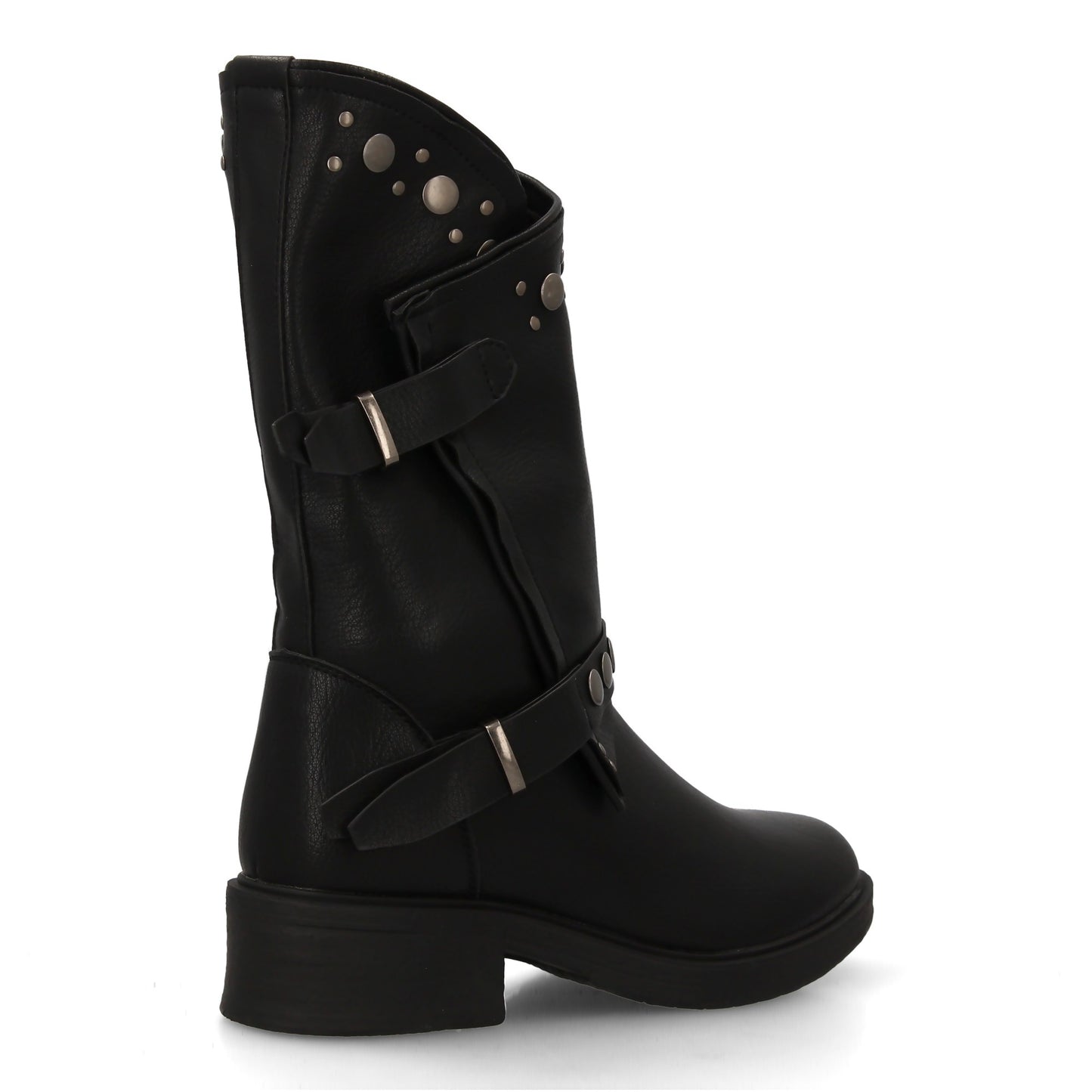 Botas de Mujer Negras Estilo Urbano con Tachuelas