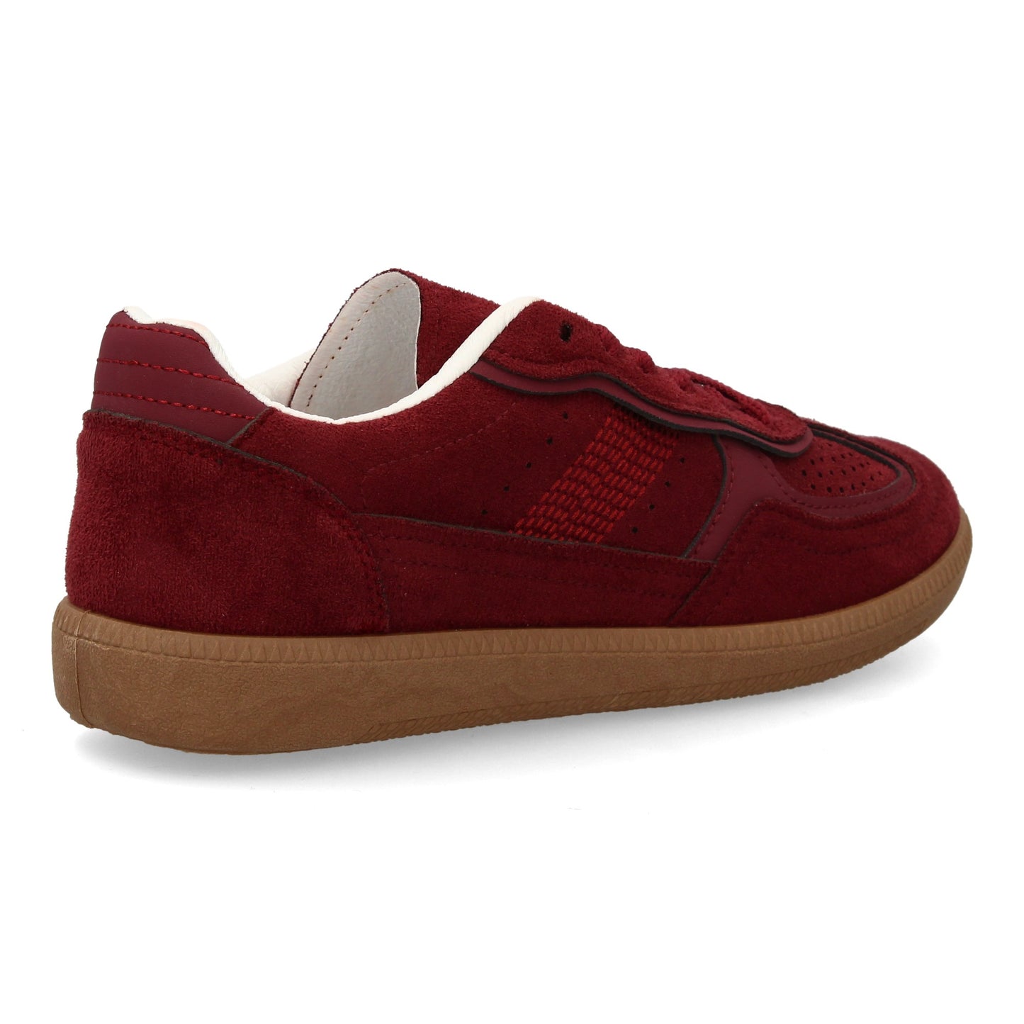 Zapatilla Deportiva Clásica Mujer de Serraje - Color Burdeos