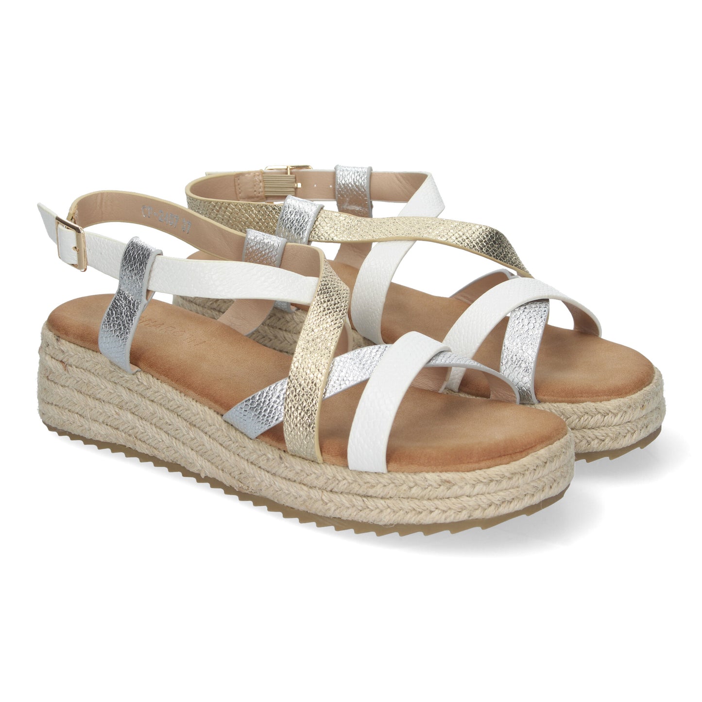 Sandalias de Planas para Mujer Elegantes y Cómodas con Detalles Entrecruzados Cierre de Hebilla Perfectas para Primavera-Verano.