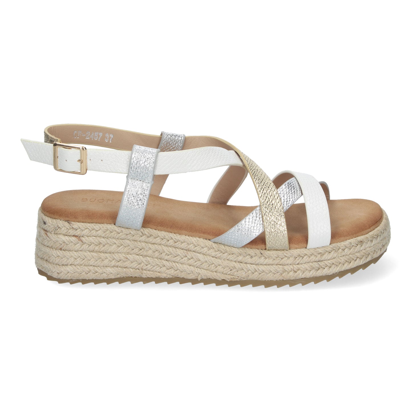 Sandalias de Planas para Mujer Elegantes y Cómodas con Detalles Entrecruzados Cierre de Hebilla Perfectas para Primavera-Verano.