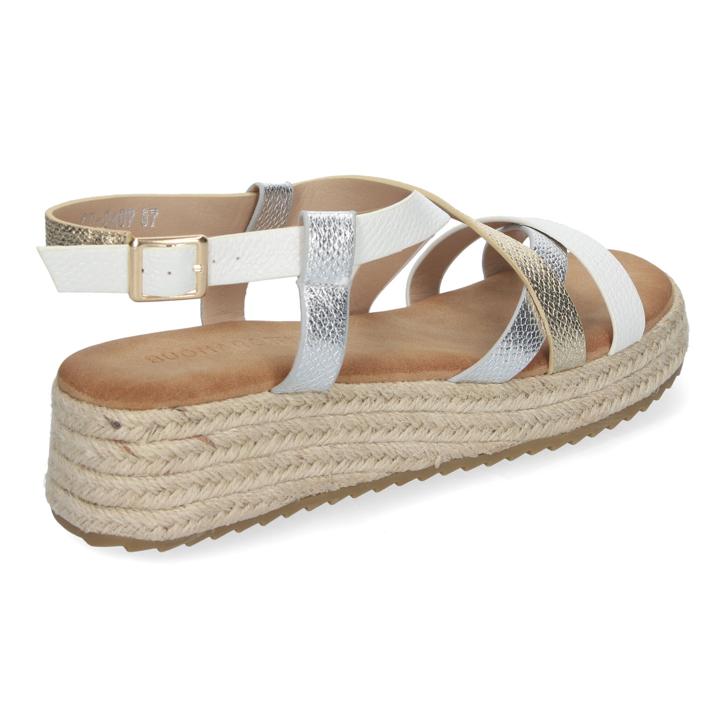 Sandalias de Planas para Mujer Elegantes y Cómodas con Detalles Entrecruzados Cierre de Hebilla Perfectas para Primavera-Verano.