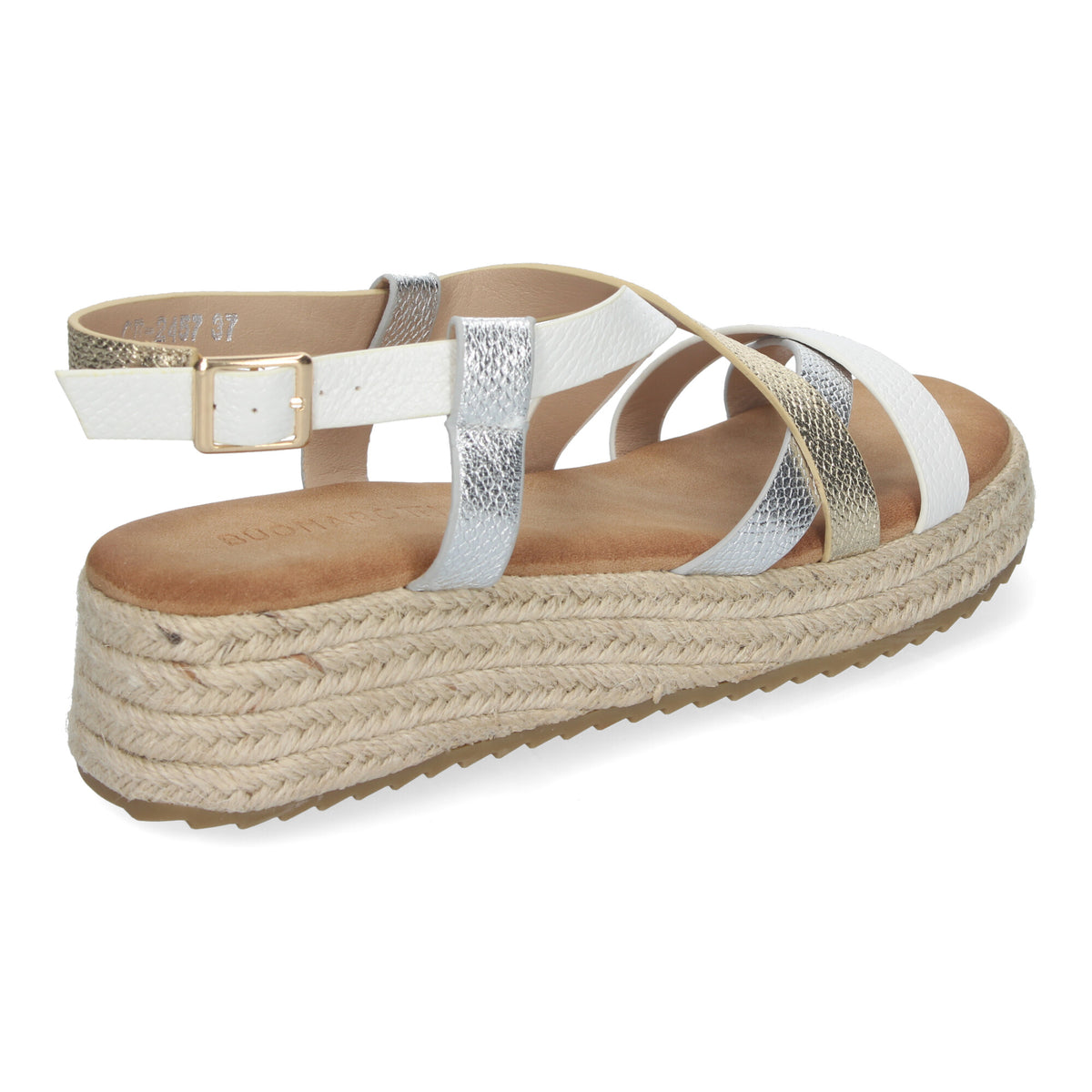 Sandalias de Planas para Mujer Elegantes y Cómodas con Detalles Entrecruzados Cierre de Hebilla Perfectas para Primavera-Verano.