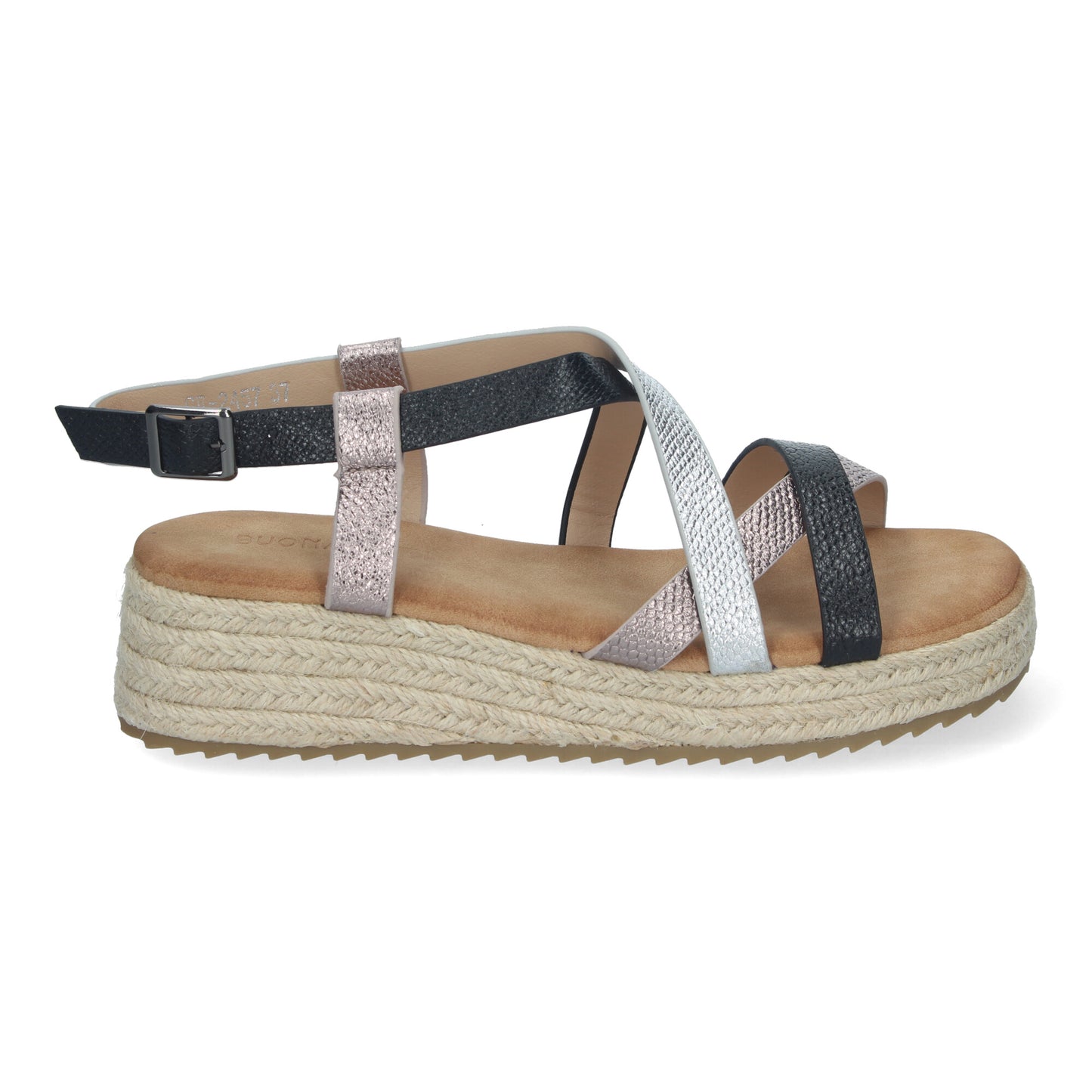 Sandalias de Planas para Mujer Elegantes y Cómodas con Detalles Entrecruzados Cierre de Hebilla Perfectas para Primavera-Verano
