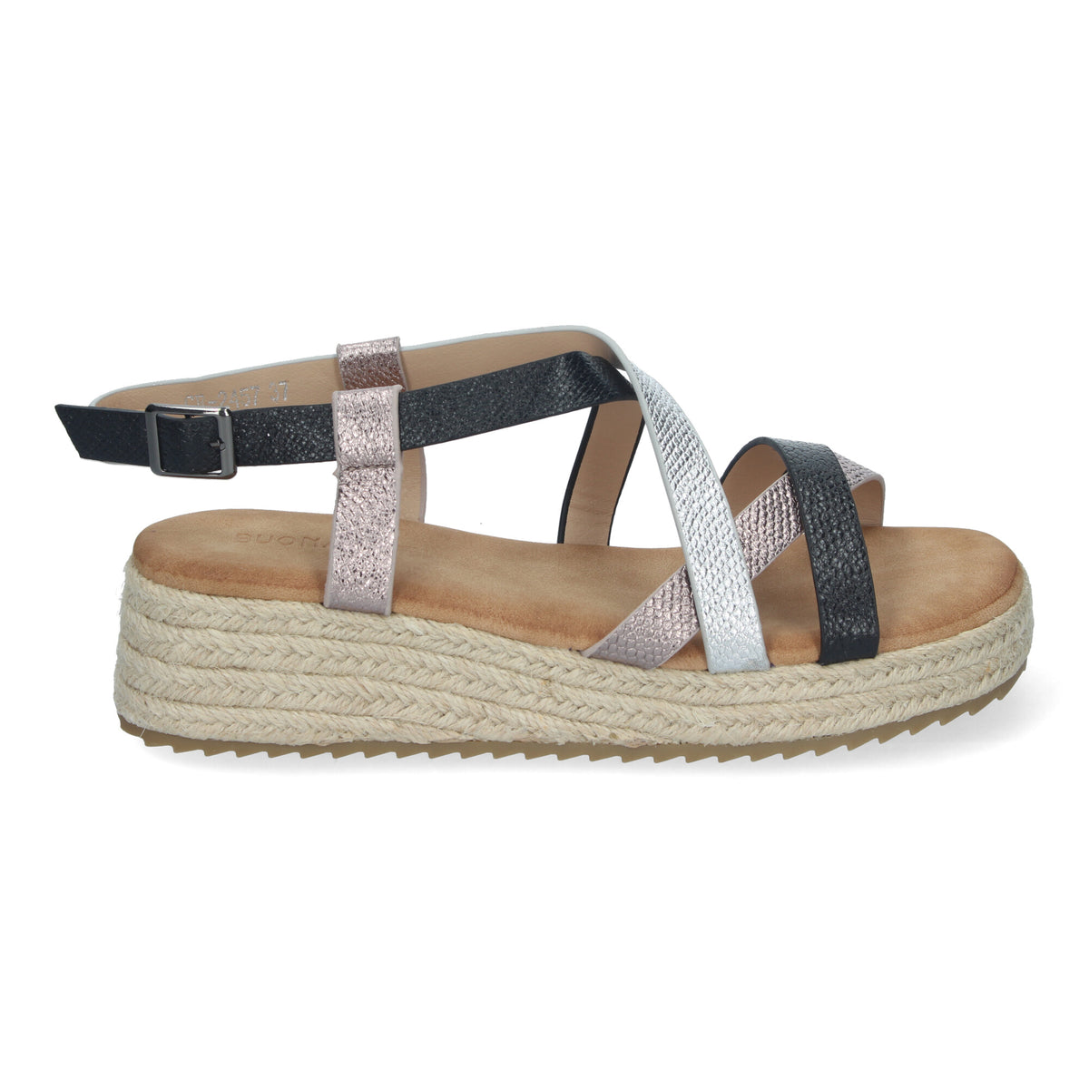 Sandalias de Planas para Mujer Elegantes y Cómodas con Detalles Entrecruzados Cierre de Hebilla Perfectas para Primavera-Verano