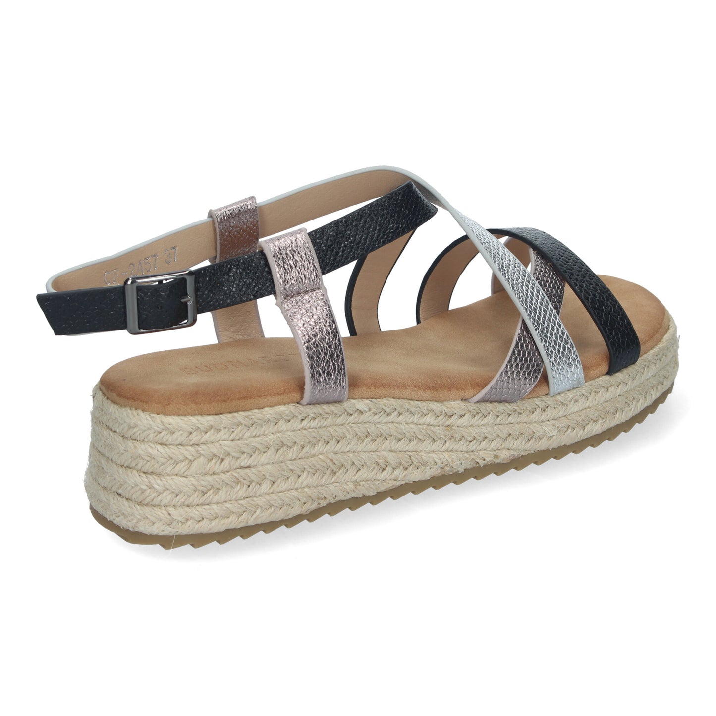 Sandalias de Planas para Mujer Elegantes y Cómodas con Detalles Entrecruzados Cierre de Hebilla Perfectas para Primavera-Verano