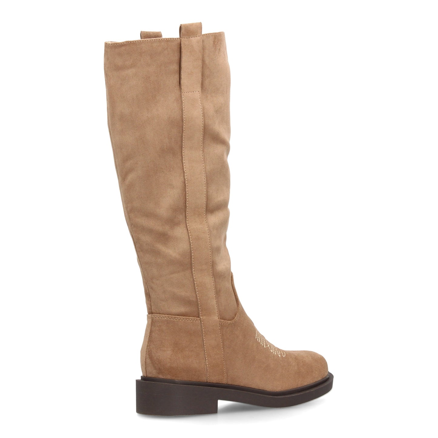 Botas de Caña Alta en Tono Camel con Suela Lisa