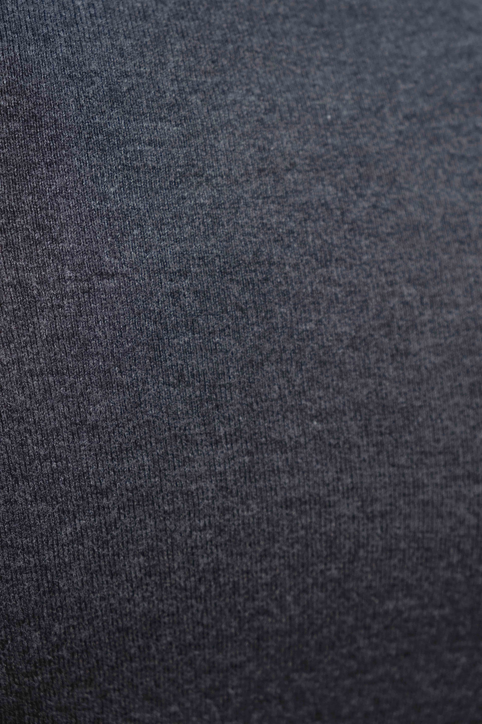 Jersey punto gris melange cuello subido mujer