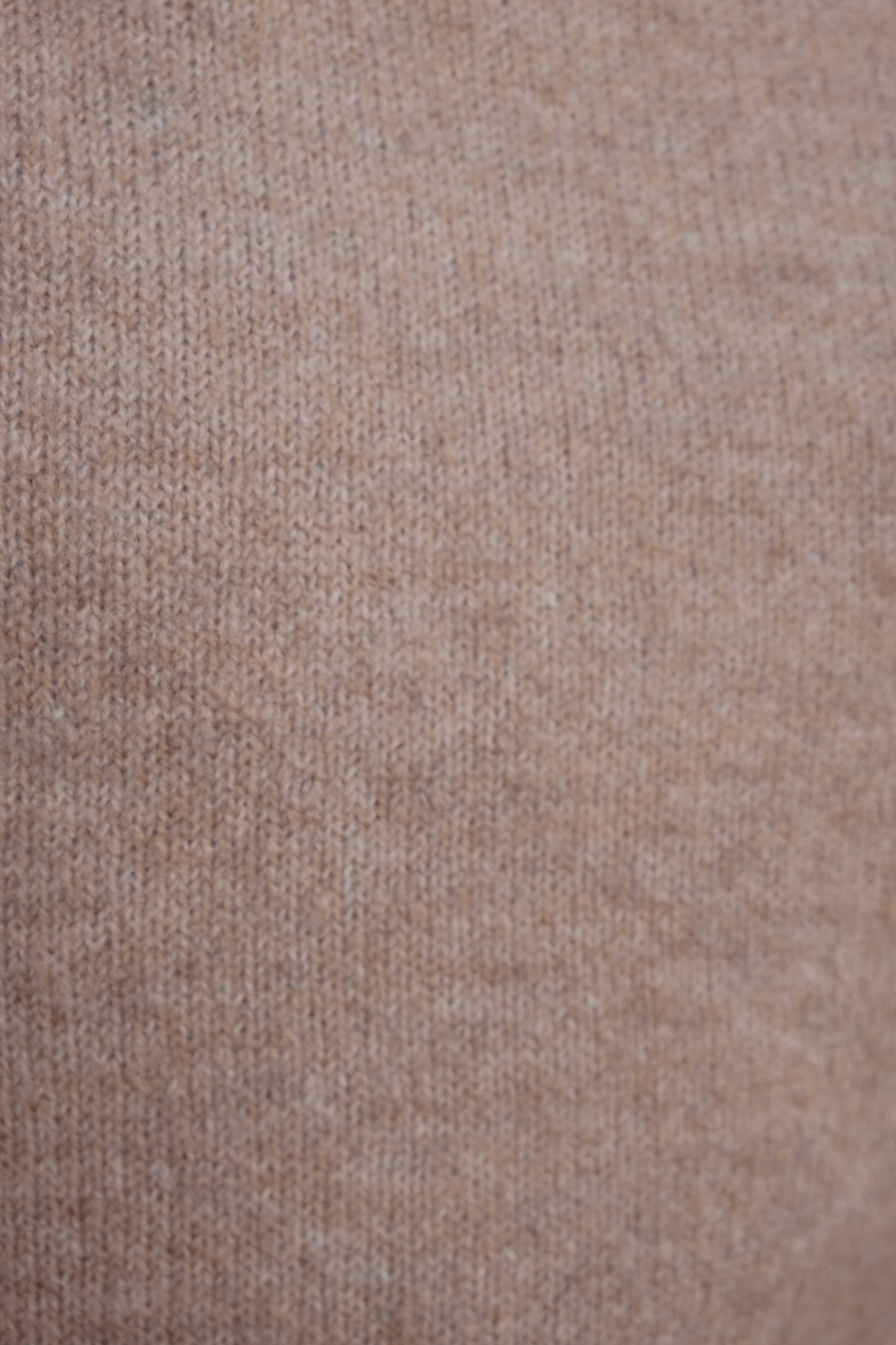 Jersey punto beige cuello redondo mujer básico