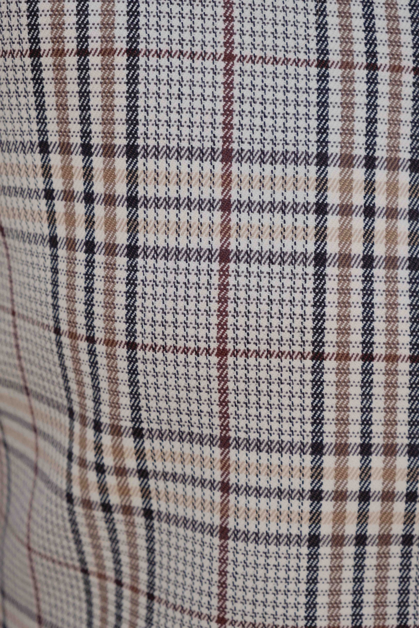 Pantalón pinzas cuadros mujer tiro alto pernera ancha